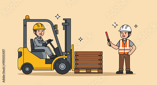 Forklift Operator Training and Safety Demonstration.