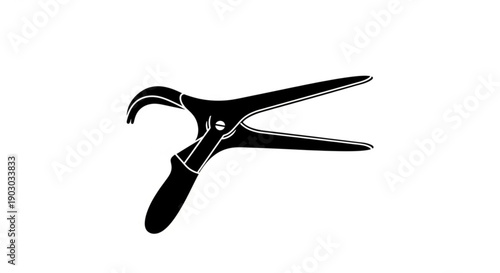 A pair of scissors with sharp blades and handles viewed from the side