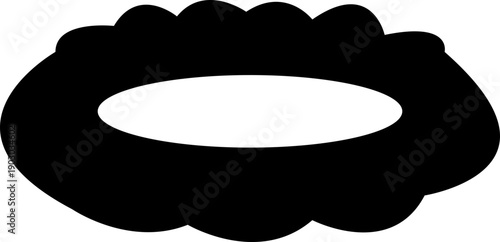 Hammock cot icon, outdoor camping sleep bed symbol, hanging camp bed for hiking, backpacking, survival gear, travel, adventure, minimal vector, seating arrangements furniture relaxation deigns.