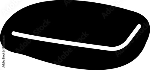 Hammock cot icon, outdoor camping sleep bed symbol, hanging camp bed for hiking, backpacking, survival gear, travel, adventure, minimal vector, seating arrangements furniture relaxation deigns.