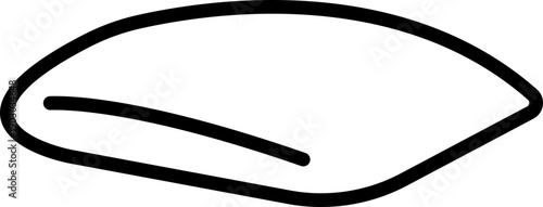 Hammock cot icon, outdoor camping sleep bed symbol, hanging camp bed for hiking, backpacking, survival gear, travel, adventure, minimal vector, seating arrangements furniture relaxation deigns.