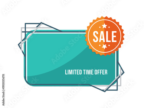 Limited Time Offer Badge with Sale Label on Overlapping Cards View