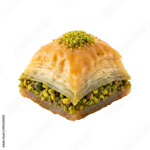 Delicious Middle Eastern Baklava Dessert with Pistachios for Ramadan and Eid