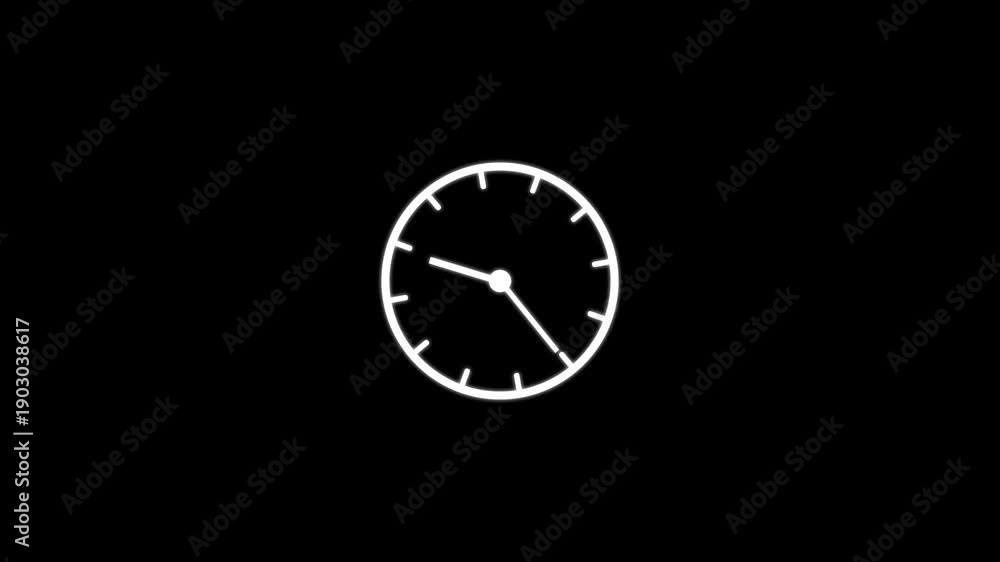 custom made wallpaper toronto digitalTime lapse of spinning clock animation in 12 Hour.Seamless motion animated footage.Time concept on black background. Time concept. Alpha channel.animation 4k video ..