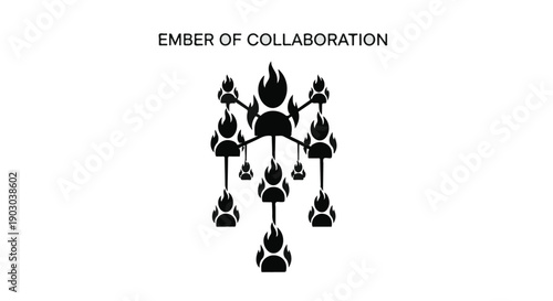 Symbol of teamwork and shared ideas igniting innovation and connection