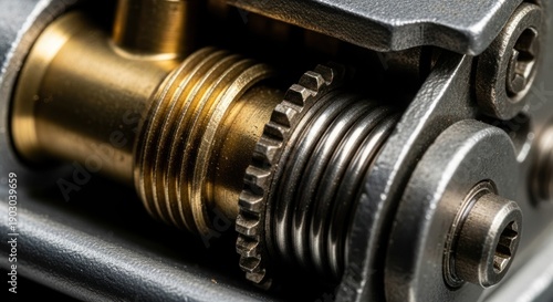 close up of a gear wheels