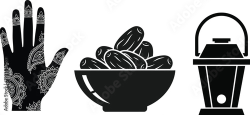 Gardening tools and vegetables illustration