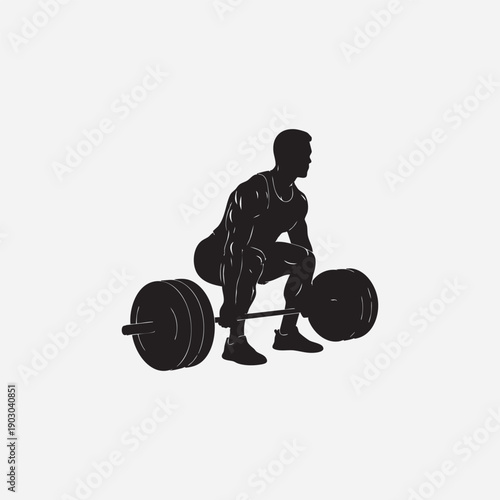 Vector illustration of a disabled man in a wheelchair lifting weights at the gym for fitness