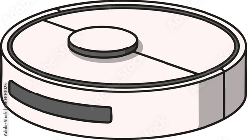vector illustration of a robot vacuum cleaner