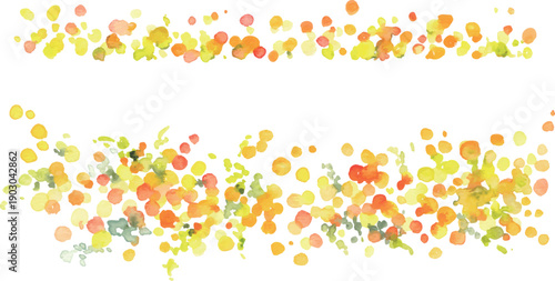 Watercolor painting. Vector illustration of a mimosa with a watercolor touch. Spring mimosa watercolor frame.