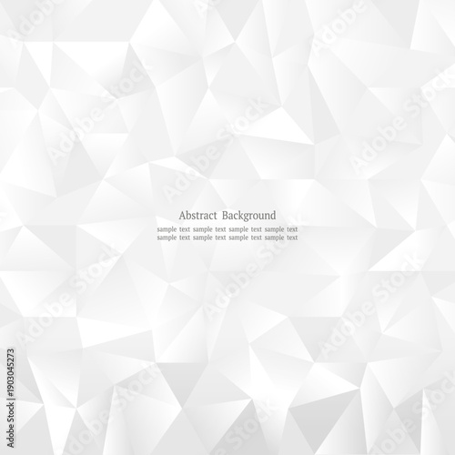 グレーのポリゴンクリスタル背景 正方形デザイン