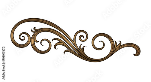 Elegant brown ornamental flourish design for decorative purposes