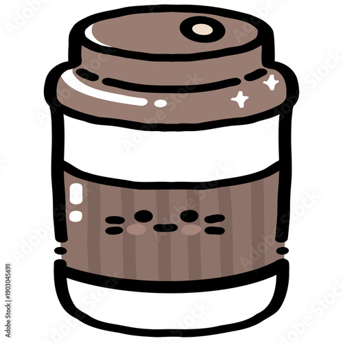 Cute Takeaway Coffee Cup Illustration