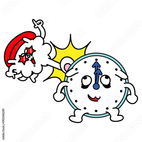 時間を蹴り飛ばすお寿司のキャラクター 締め切り打破のイメージ