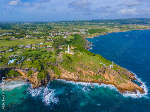 фотографія Ragged Point Lighthouse aerial view in historic village of Marley Vale, Saint Philip, Barbados
