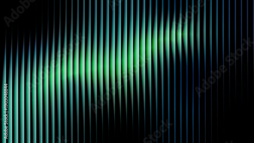 dark abstract background with glowing blue green diagonal wave lines