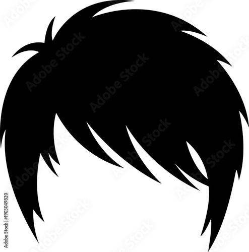 vector illustration of a men’s hairstyle.