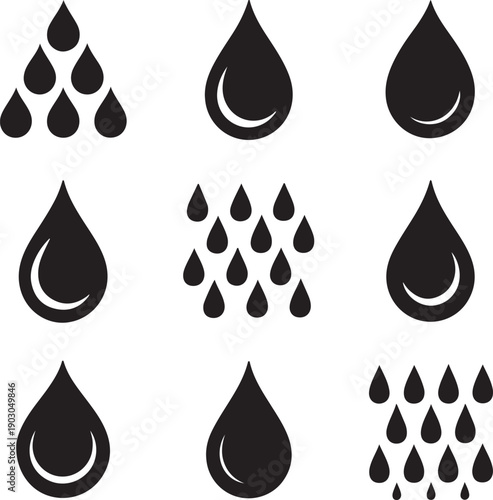 blackwaterdropleticonsonwhitebackground