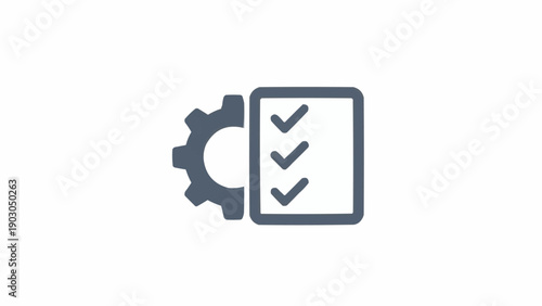 Foto Checklist Gear Icon Settings Configuration.