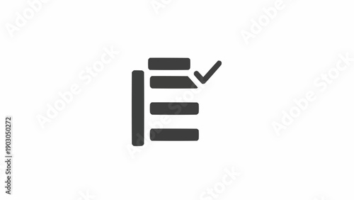 Tableau sur toile Checklist Icon with Checked Box Symbol.