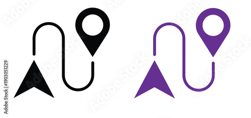 Location pin icon flat vector illustration design. Modern map pin icons for navigation and location services. 