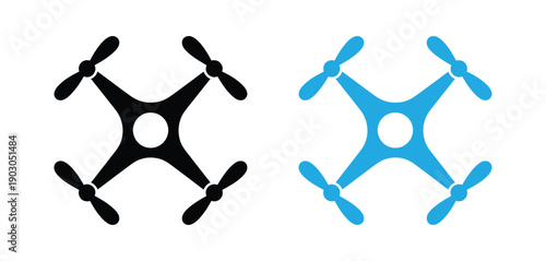 drone icon. Civilian aerial drone flat icon for apps and websites. Minimalist line and colorful drone icon set for modern design projects. 