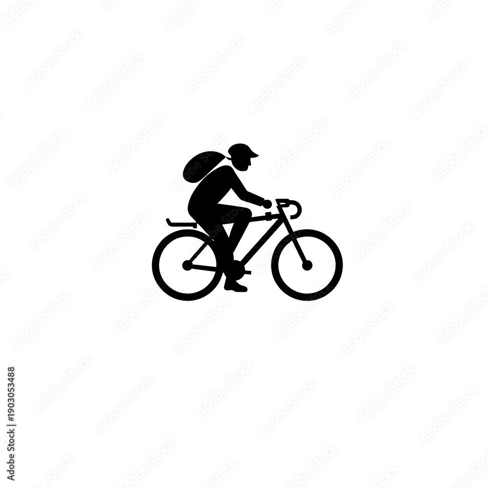 Obraz premium silhouette of a cyclist