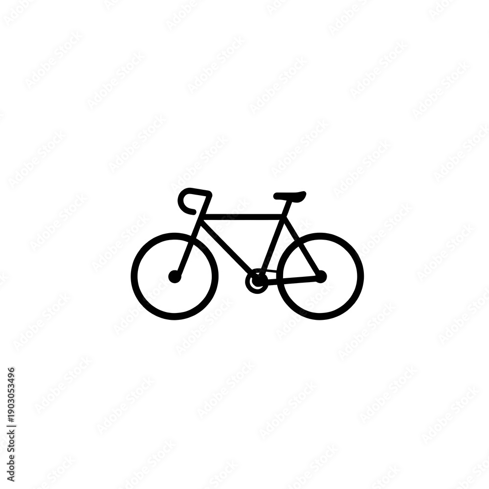 Fototapeta premium bicycle icon on white background