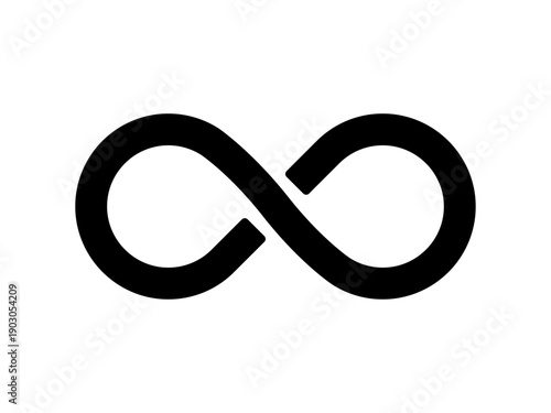 無限を象徴するシンプルなインフィニティアイコン ベクターイラスト