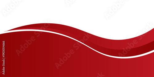 Curved golden yellow wave and a deeper red wavy border, footer vector illustration