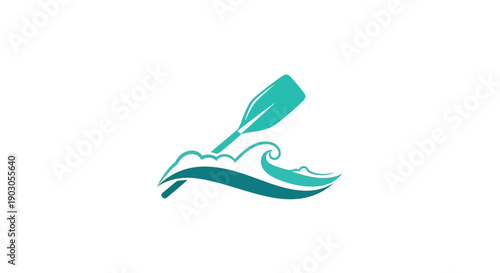 Paddle and Wave Logo Design for Water Sports.