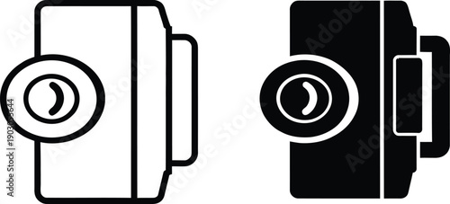 Camera Icons Black and White