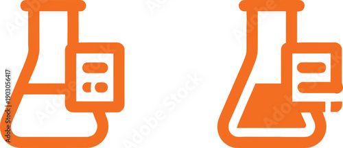 Laboratory Flask Icons