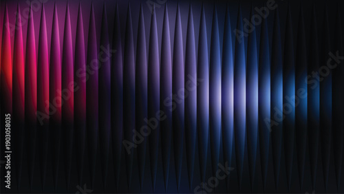 Abstract blue and purple striped curtain texture with light and dark vector lines pattern background