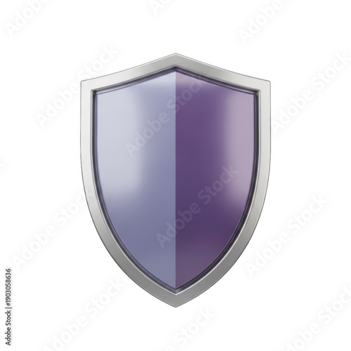 Free Download Purple shield icon with silver border and gradient effect isolated on transparent background - GFXLoad