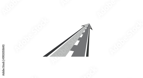 Road to Success - Upward Arrow Path Symbolizing Progress and Future.