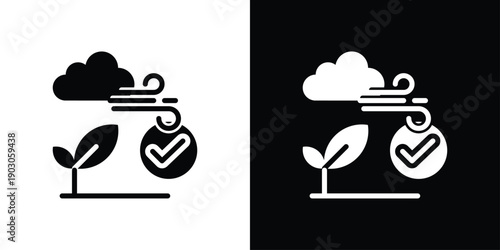 Clean Air Icon Sheet  Black And White