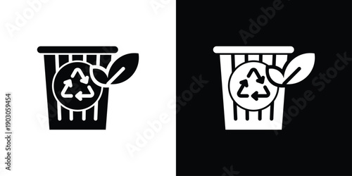 Recycle Bin Icon Sheet  Black And White