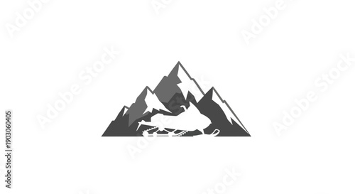 Snowmobile adventure in the mountains, a thrilling winter sport.