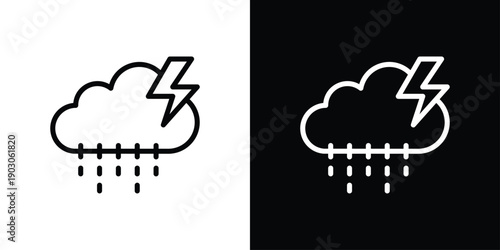 Rain Icon Sheet  Black And White