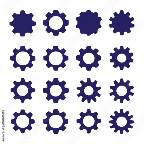 Gear Shapes Mechanical Design Pattern Grid