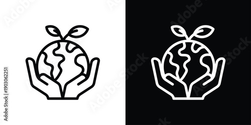 Conservation Icon Sheet  Black And White