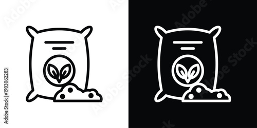 Compost Icon Sheet  Black And White