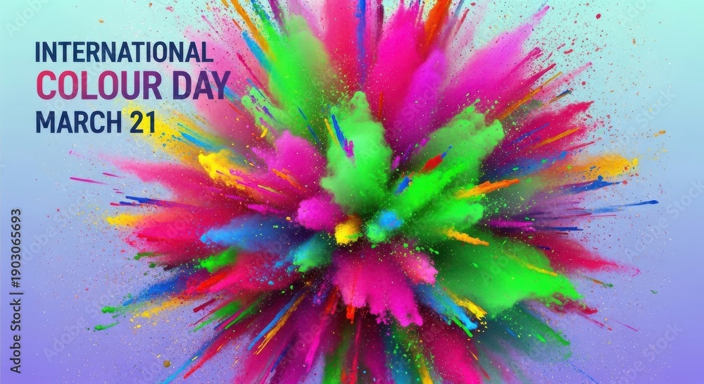 Fototapeta premium Vibrant colors explode in dynamic International Colour Day celebration