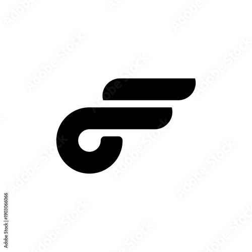 Modern Abstract Letter F Logo – Minimal Geometric Monogram for Branding