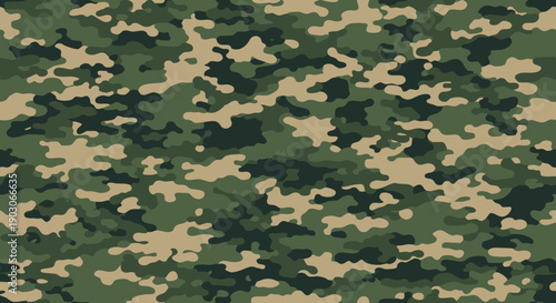 A close up view of a woodland camouflage pattern