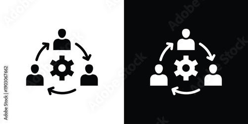 Rotation Icon Sheet Black And White