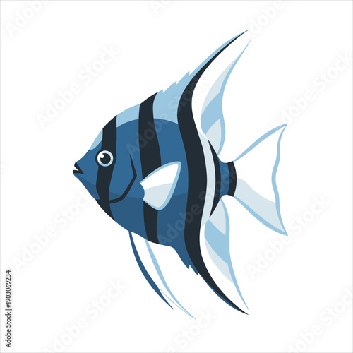 Illustration vector of a angelfish