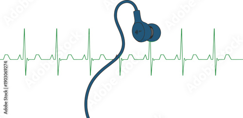 ECG Heartbeat Stethoscope Medical