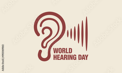 World Hearing Day Awareness Symbol